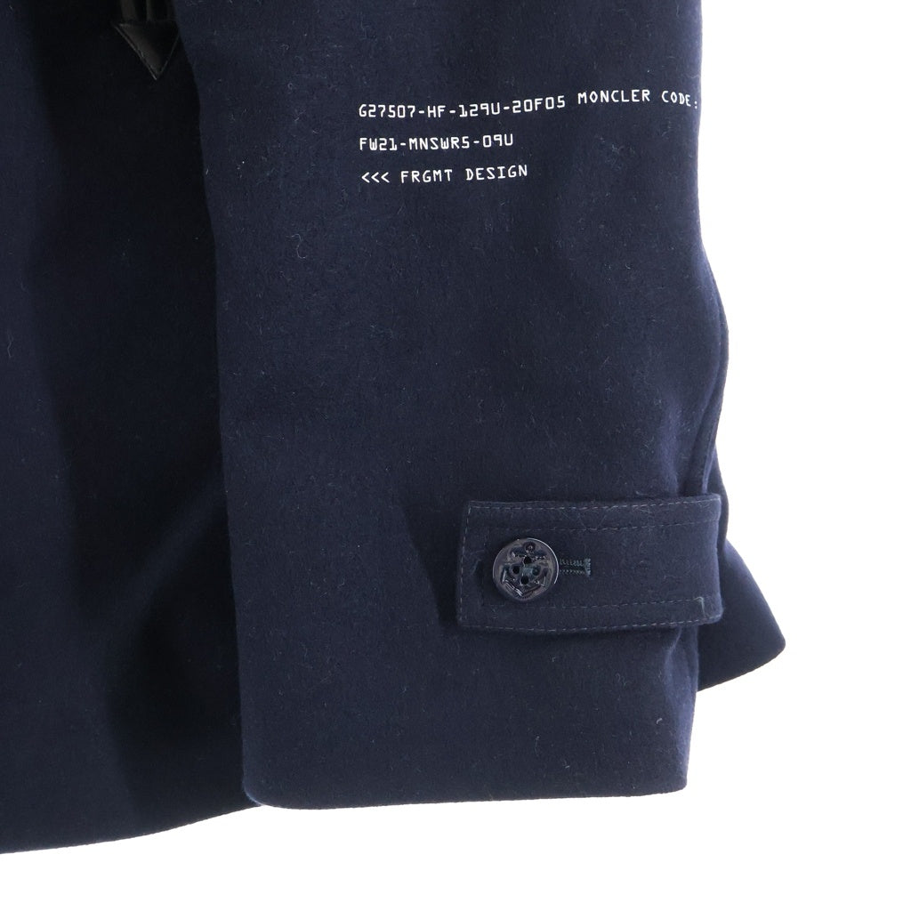 MONCLER(モンクレール) 21AW FRAGMENT HIROSHI FUJIWARA 藤原ヒロシ TOLIMAN トリマン Pコート ウール ネイビー G209U1B00004