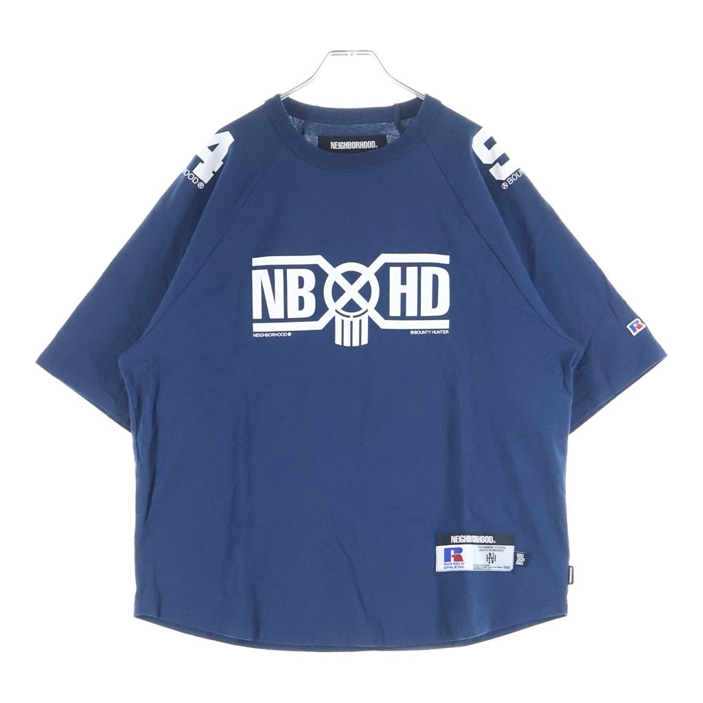 NEIGHBORHOOD(ネイバーフッド) ×BOUNTY HUNTER ×RUSSELL ATHLETIC 25SS NHXBOUNTY HUNTERXRUSSELL ATHLETIC.CREWNECK SS クルーネックTシャツ ネイビー 251XR57N-CSM03
