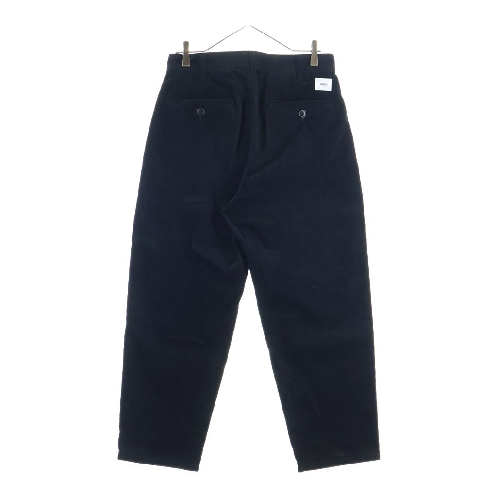 WTAPS(ダブルタップス) 24AW TRDT1802/TROUSERS/COTTON. CORDUROY コーデュロイ ツータック パンツ ブラック 242TQDT-PTM02