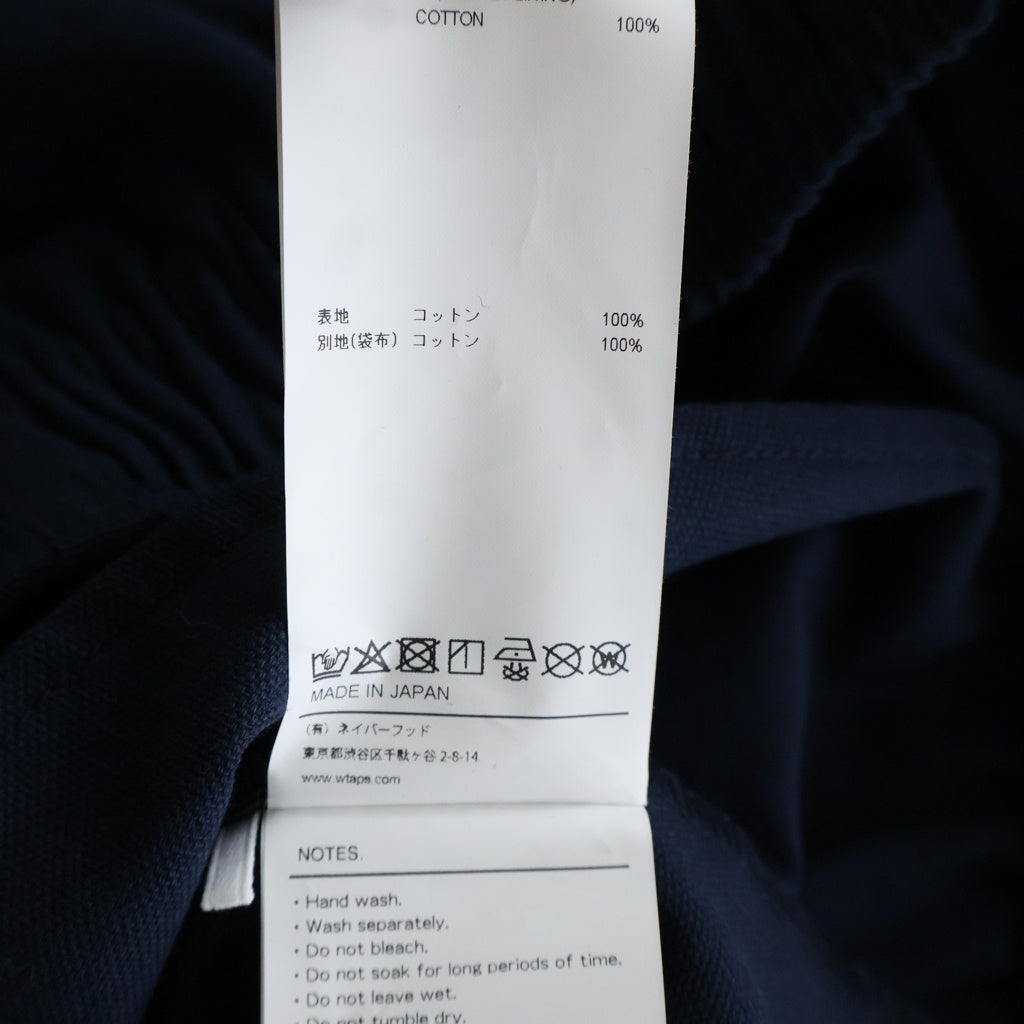 WTAPS(ダブルタップス) 26SS SDDS2001/SHORTS/COTTON. CNVS ハーフパンツ ネイビー 261CWDT-PTM08