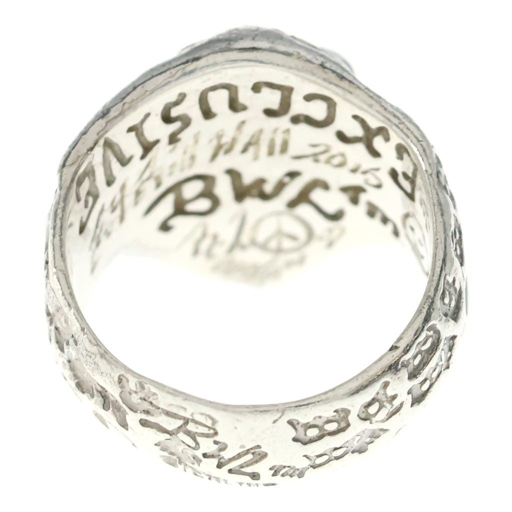 Bill Wall Leather/BWL(ビルウォールレザー) GRAFFITI SMALL GOOD LUCK SKULL RING グラフティー グッドラック スカルリング シルバー/ピンク