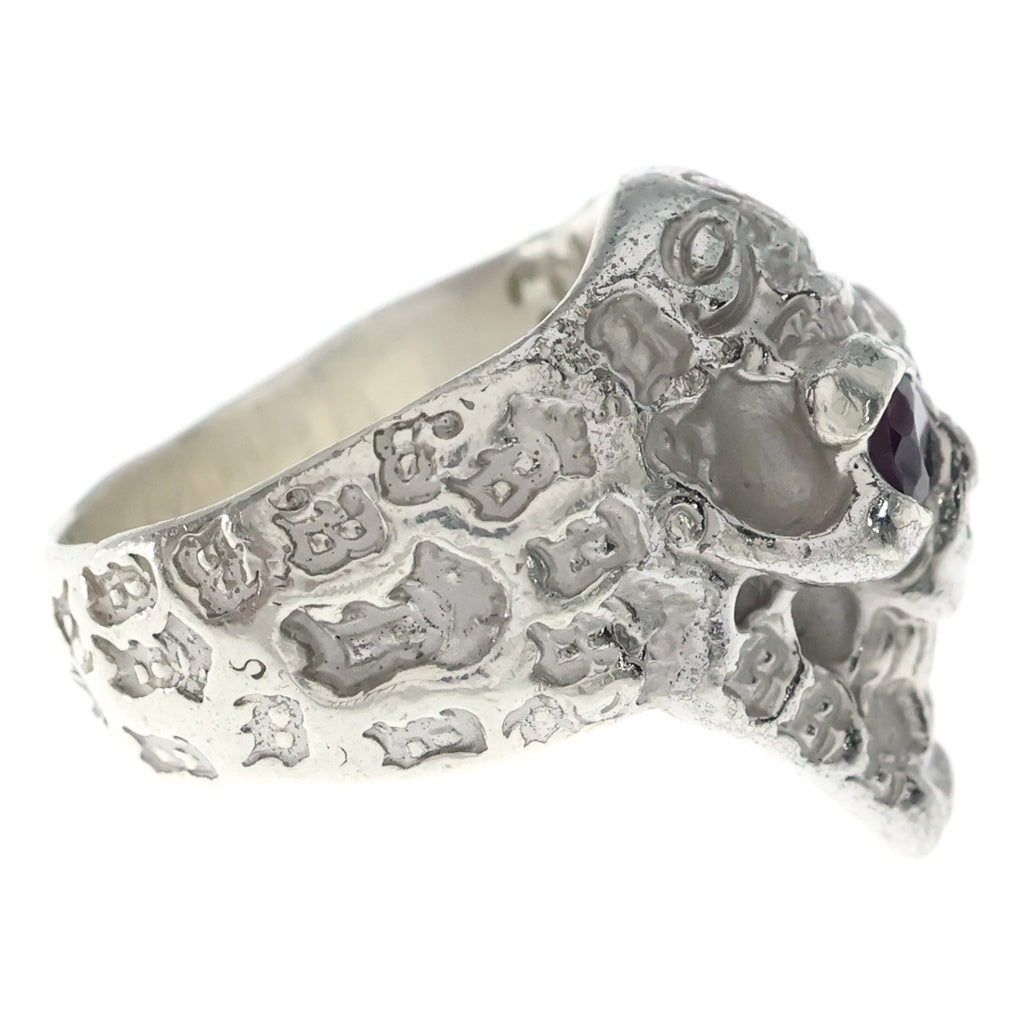 Bill Wall Leather/BWL(ビルウォールレザー) GRAFFITI SMALL GOOD LUCK SKULL RING グラフティー グッドラック スカルリング シルバー/ピンク