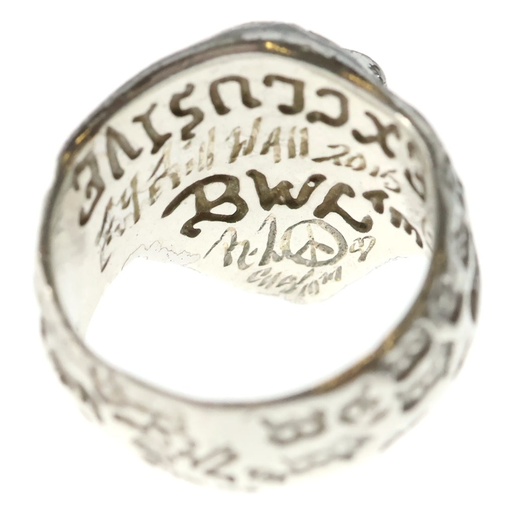 Bill Wall Leather/BWL(ビルウォールレザー) GRAFFITI SMALL GOOD LUCK SKULL RING グラフティー グッドラック スカルリング シルバー/ピンク