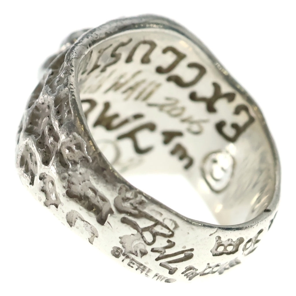 Bill Wall Leather/BWL(ビルウォールレザー) GRAFFITI SMALL GOOD LUCK SKULL RING グラフティー グッドラック スカルリング シルバー/ピンク