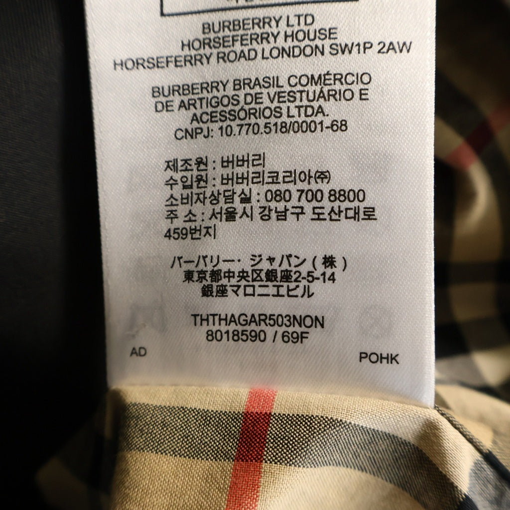 BURBERRY(バーバリー) Horseferry Nylon Hooded Coat ホースフェリープリント ナイロンフーデッドコート ブラック 8018590 レディース