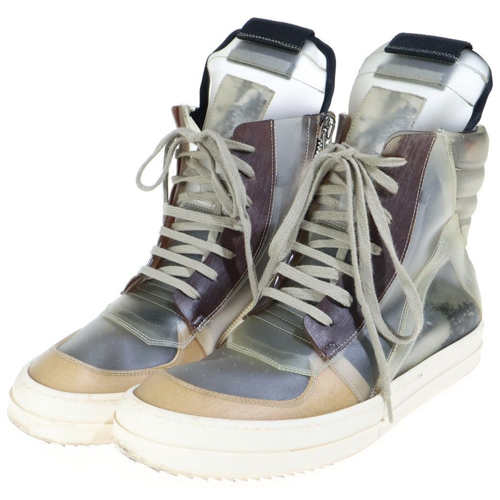 Rick Owens DRKSHDW(リックオウエンス ダークシャドウ) 21SS Phlegethon期 フレゲトン期 Phlegethon Geobasket PVC スケルトン ハイカットスニーカー RU21S6894VYTR