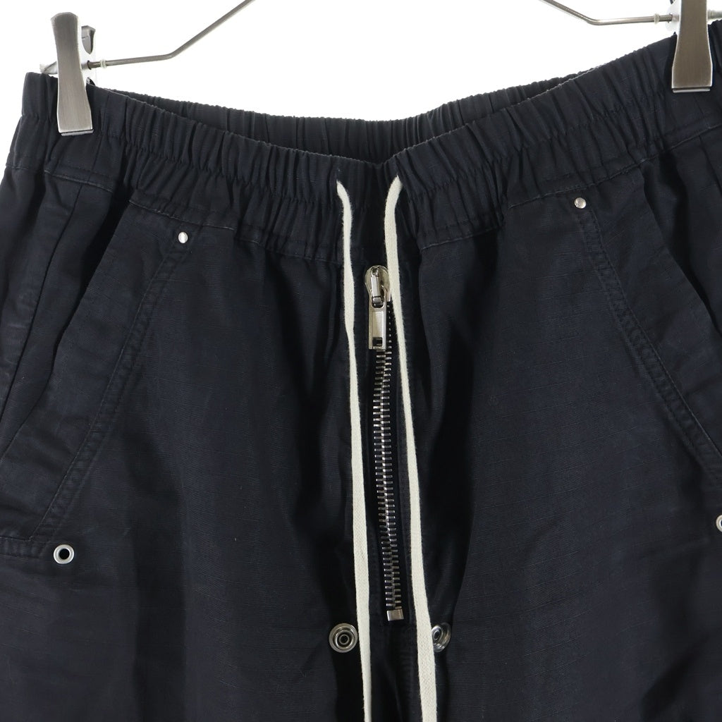 Rick Owens(リックオウエンス) Wide Bela ドローストリング リップストップ イージーパンツ ブラック DS01C6327-CR
