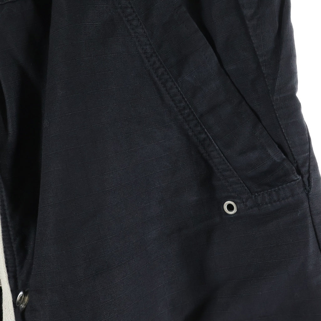 Rick Owens(リックオウエンス) Wide Bela ドローストリング リップストップ イージーパンツ ブラック DS01C6327-CR