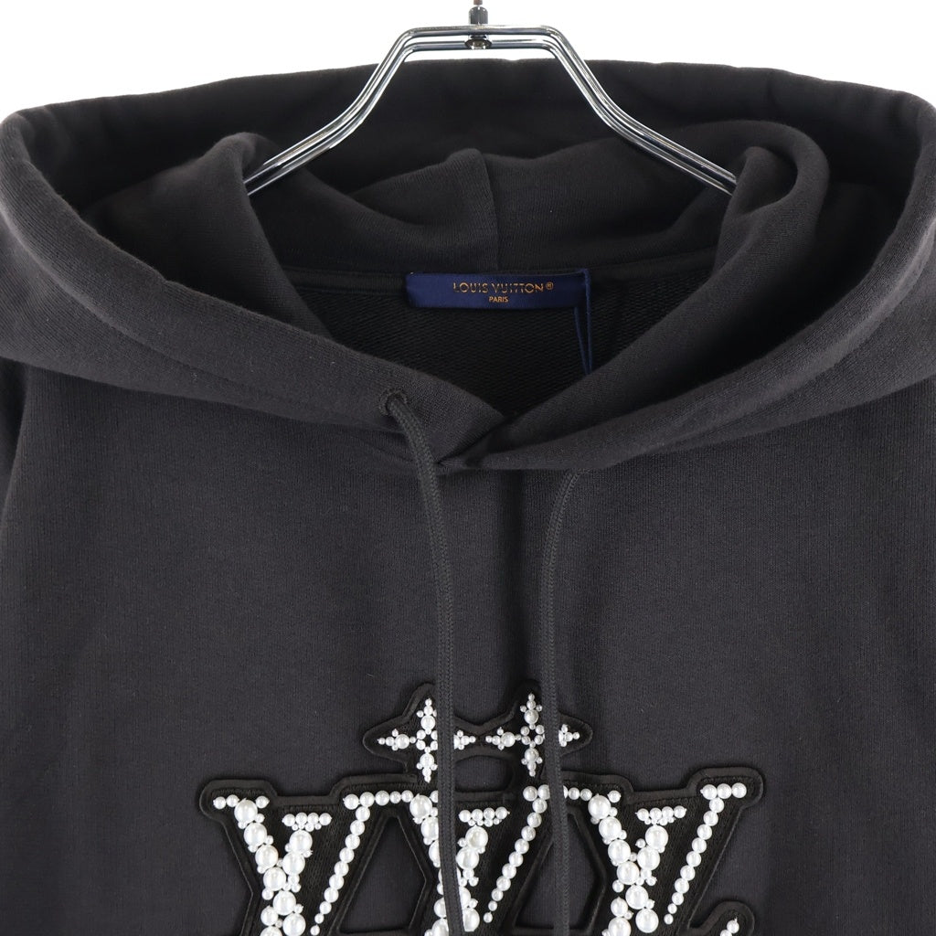 LOUIS VUITTON(ルイヴィトン) 25SS パール エンベリッシュド プルオーバースウェットパーカー フーディ ブラウン RM251M ZA8 HSY92W