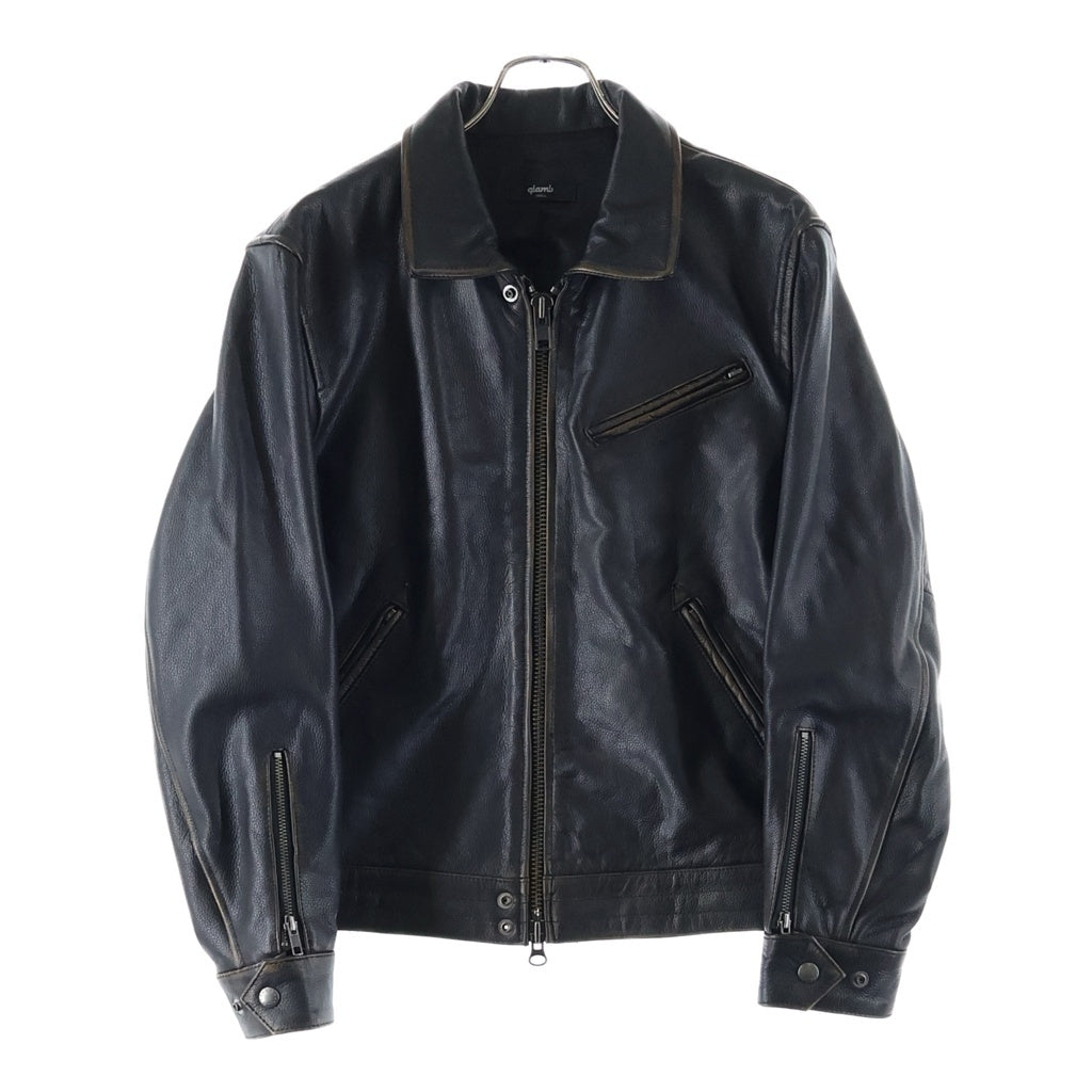 glamb(グラム) Hidden Valley Leather Jacket ヒドゥンバレーレザージャケット ブラック GB0325/JKT01