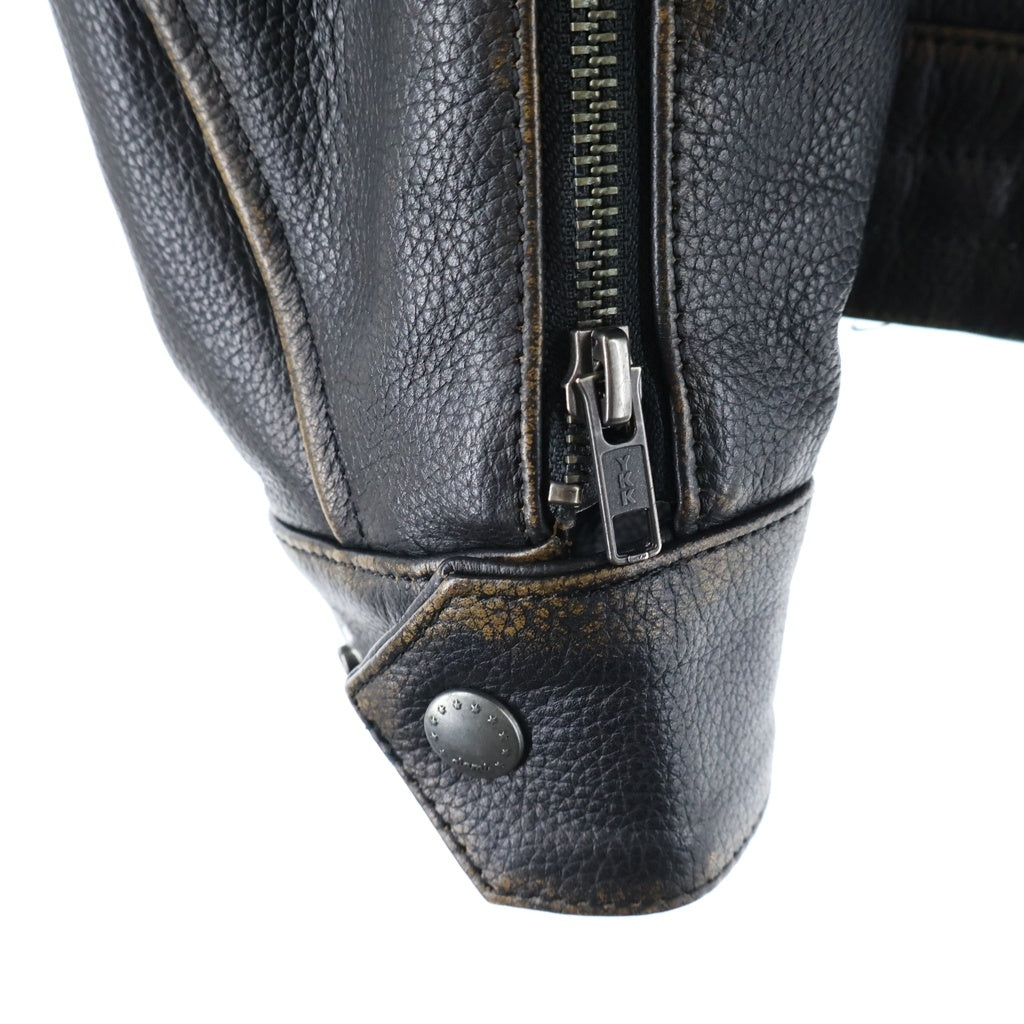 glamb(グラム) Hidden Valley Leather Jacket ヒドゥンバレーレザージャケット ブラック GB0325/JKT01