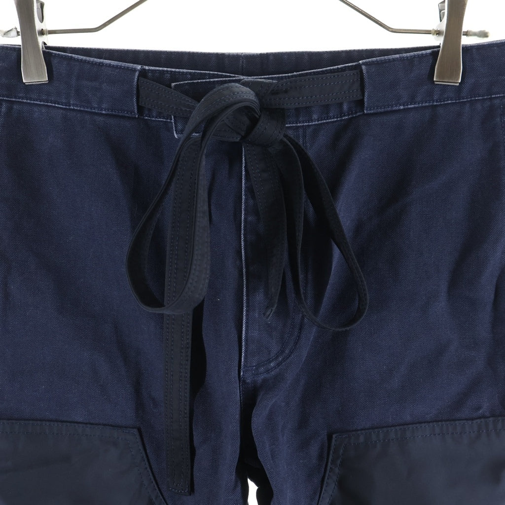FEAR OF GOD(フィアオブゴッド) Double Front Work Pants ナイロン切替 キャンバス ダブルフロント ワークパンツ ネイビー/ブラック FG10-010 F18-9C