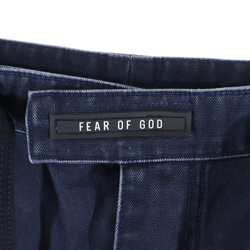 FEAR OF GOD(フィアオブゴッド) Double Front Work Pants ナイロン切替 キャンバス ダブルフロント ワークパンツ ネイビー/ブラック FG10-010 F18-9C