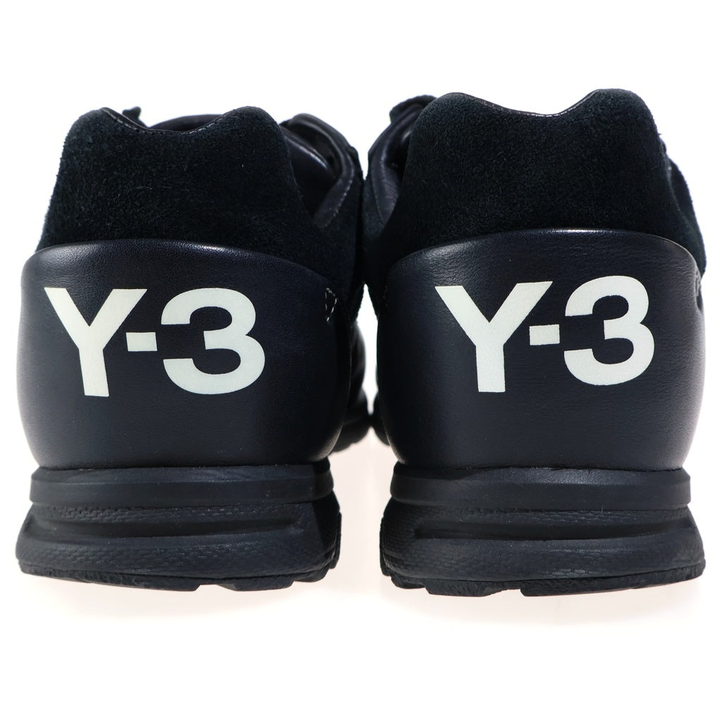 Y-3(ワイスリー) Y-3 ZX RUN 3ストライプ メッシュ レザー スウェード切替 ローカットスニーカー US8/26.0cm ブラック EF2558