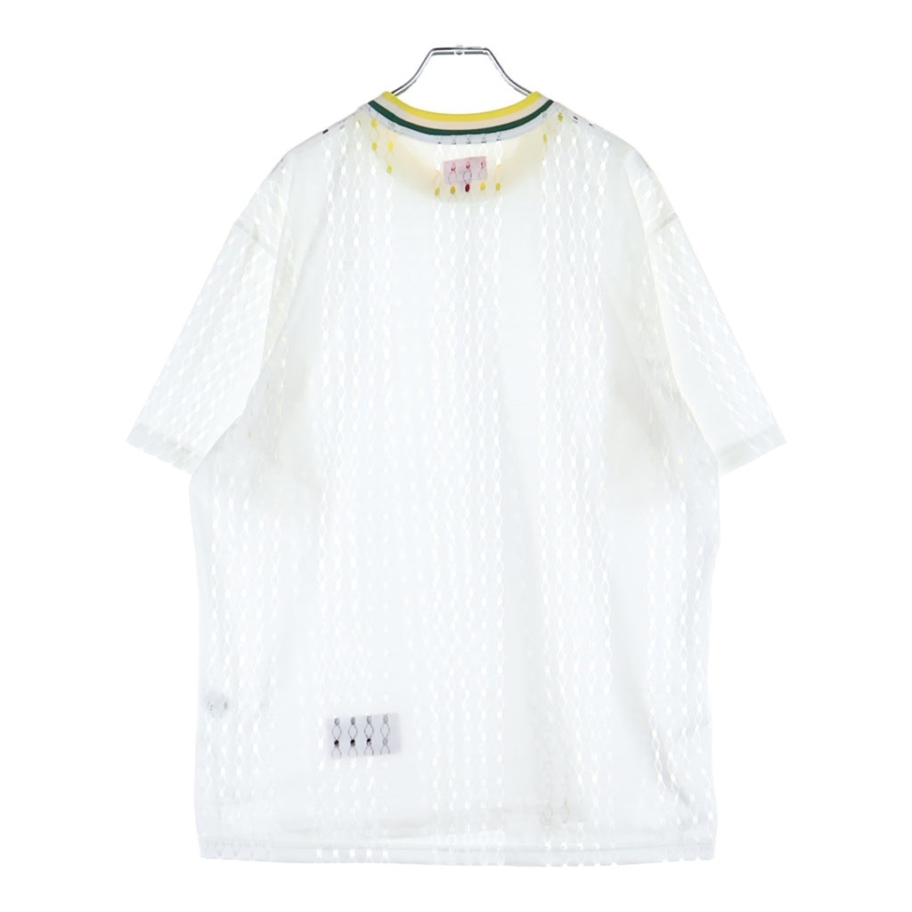 SUPREME(シュプリーム) 22SS Perforated Stripe Warm Up Top パーフォレイティドストライプウォームアップトップ メッシュ Tシャツ ホワイト