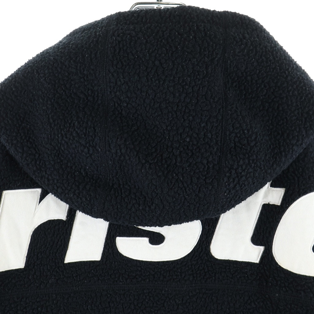 F.C.R.B./F.C.Real Bristol/FCRB(エフシーアールビー/エフシーレアルブリストル) 22AW BOA FLEECE BIG LOGO HOODED BLOUSON ビックロゴ フーデット フリースジャケット ブラック FCRB-222044