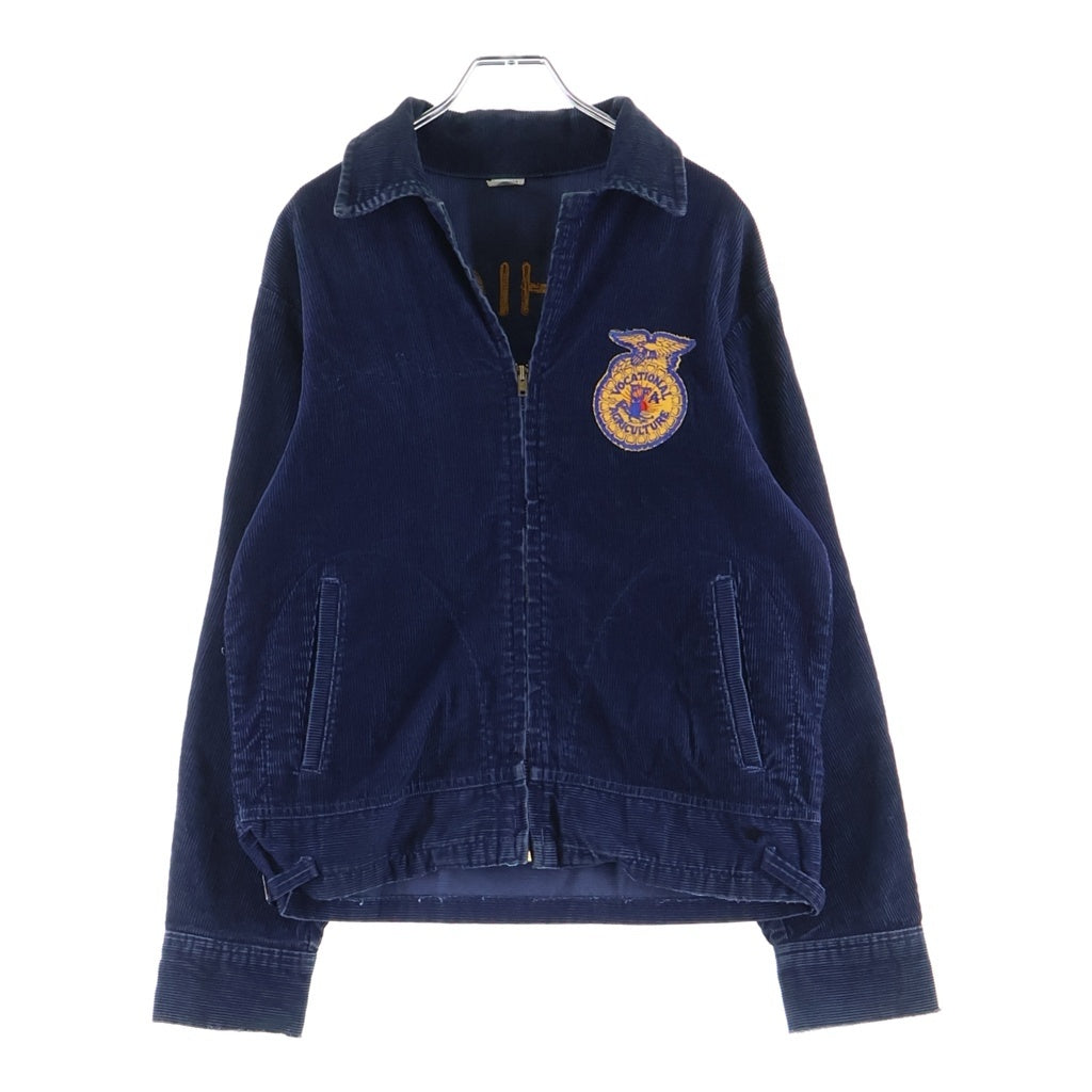 VINTAGE(ヴィンテージ) 70s FFA ファーマーズ LOT100 ロング TALON コーデュロイ ジャケット ネイビー