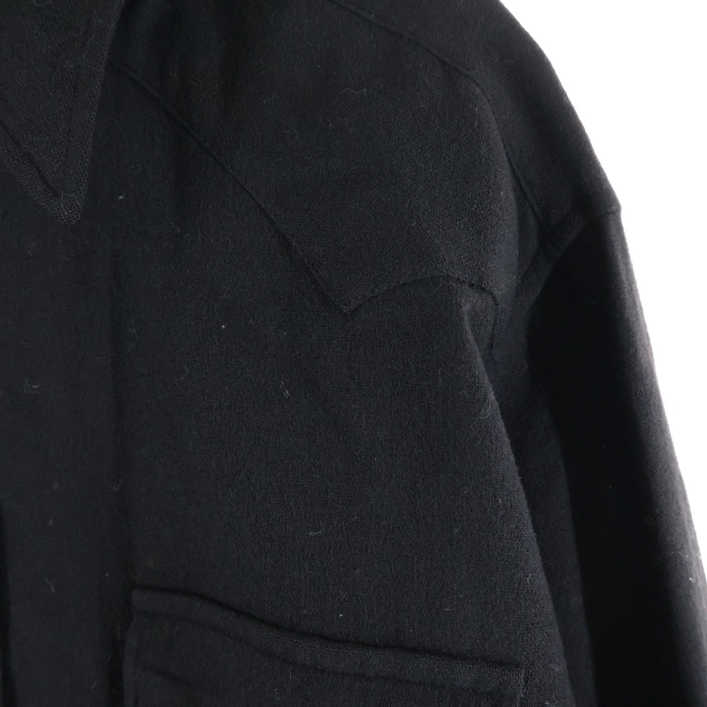 PENDLETON(ペンドルトン) VINTAGE 70s 黒 ウール ウエスタン 長袖シャツ ブラック