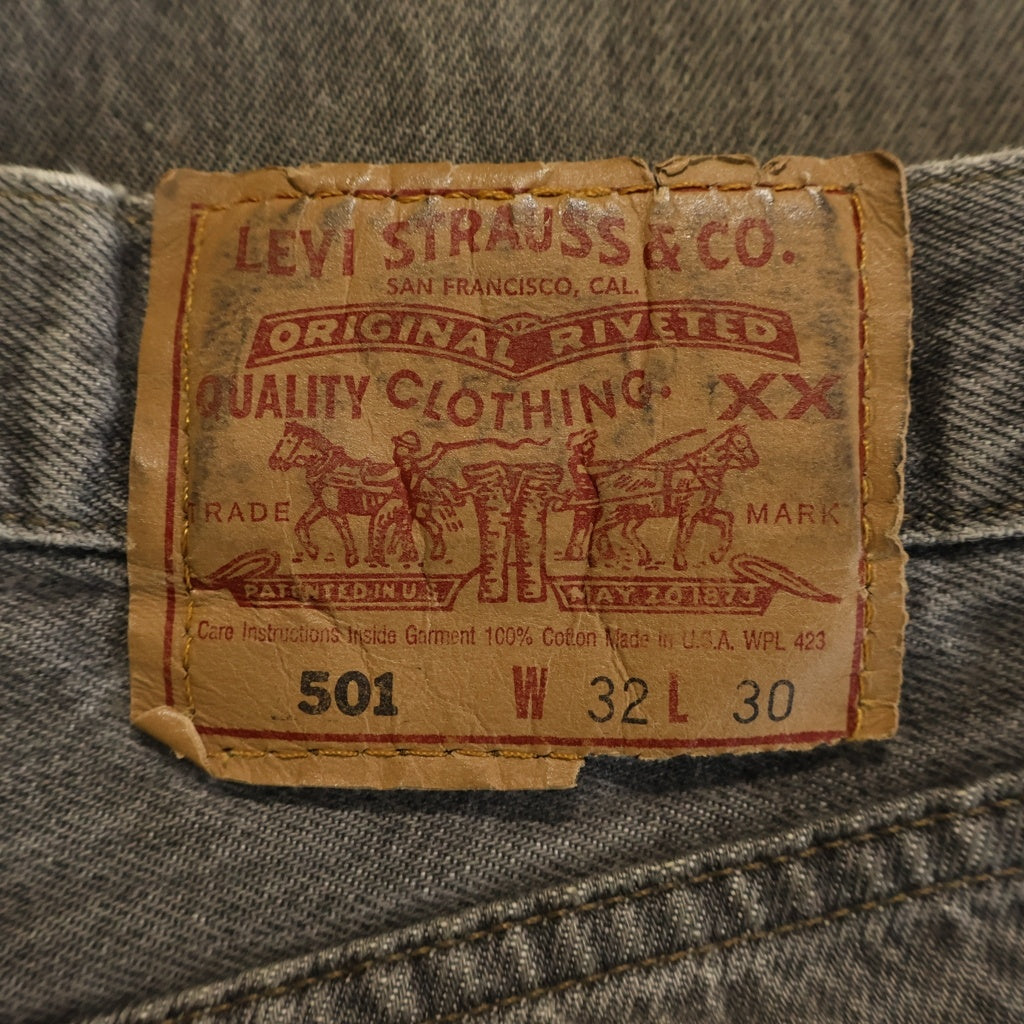 Levi's(リーバイス) VINTAGE 90s 先染め 501-0658 W32 L30 ストレートデニム ブラック