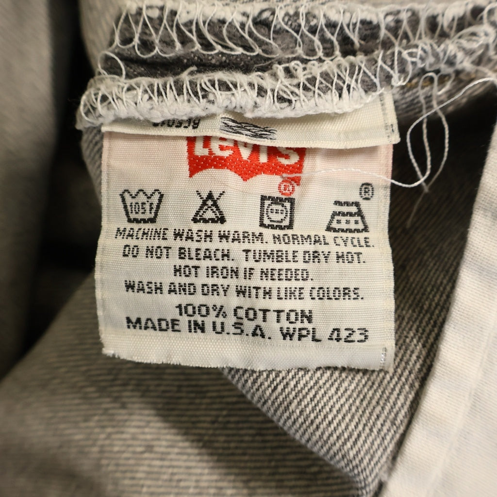Levi's(リーバイス) VINTAGE 90s 先染め 501-0658 W32 L30 ストレートデニム ブラック