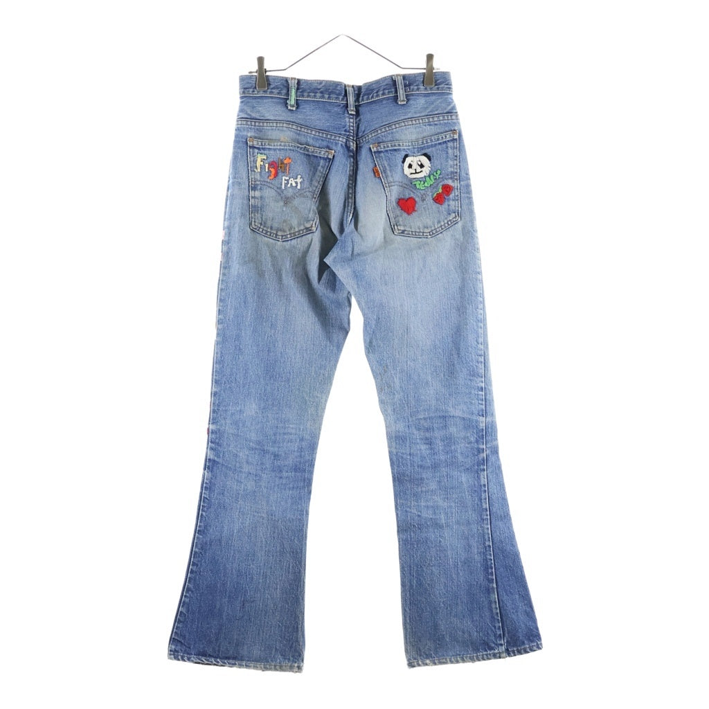 Levi's(リーバイス) VINTAGE 70s 646 ボタン裏8 ポケット裏チェーン 刺繍 ビックベル ベルボトムデニム インディゴ