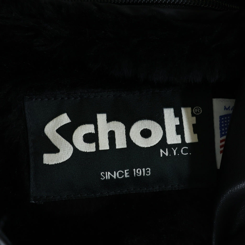 SCHOTT(ショット) ライナー付 シングルライダース レザージャケット ブラック 6061