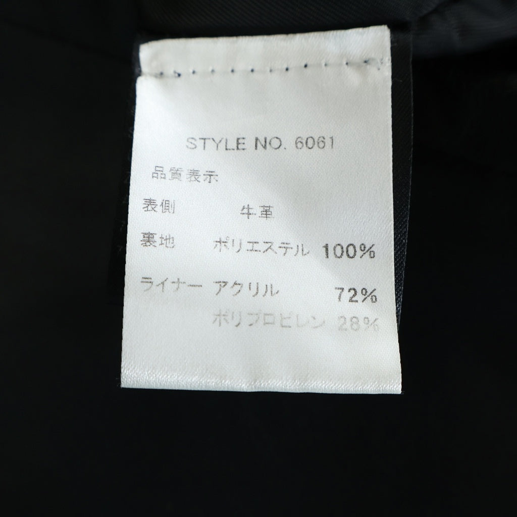 SCHOTT(ショット) ライナー付 シングルライダース レザージャケット ブラック 6061