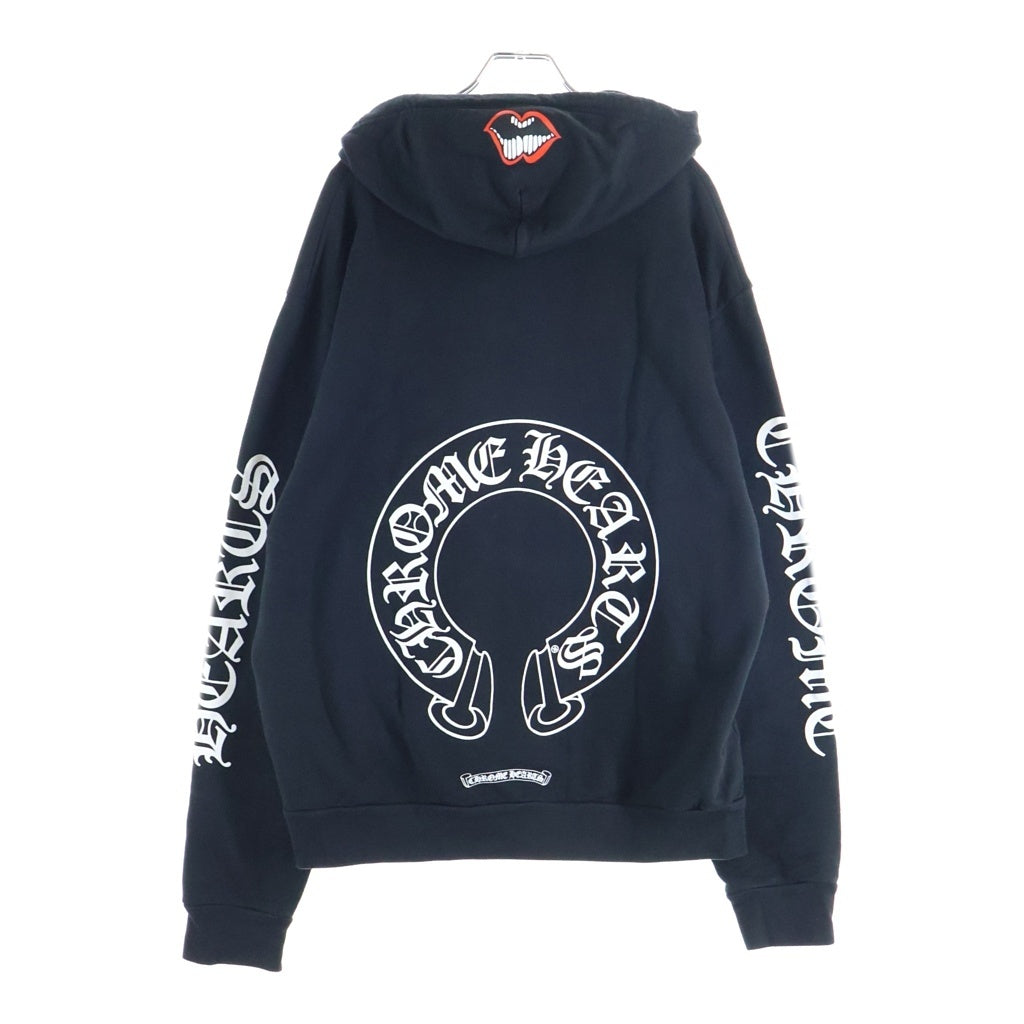 CHROME HEARTS(クロムハーツ) ×MATTY Chomper Horseshoe Hoodie マッティボーイ チョンパー ホースシューフーディ プルオーバーパーカー ブラック/レッド