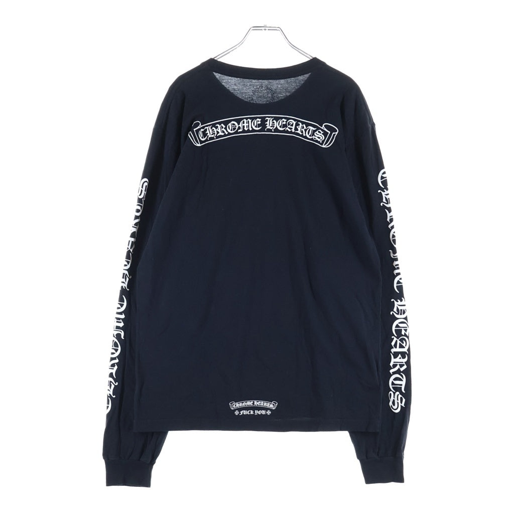 CHROME HEARTS(クロムハーツ) SCROLL LOGO L/S TEE スクロールロゴ ロングスリーブ長袖カットソー ブラック