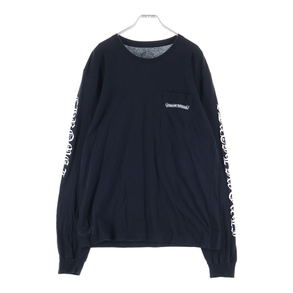 CHROME HEARTS(クロムハーツ) SCROLL LOGO L/S TEE スクロールロゴ ロングスリーブ長袖カットソー ブラック