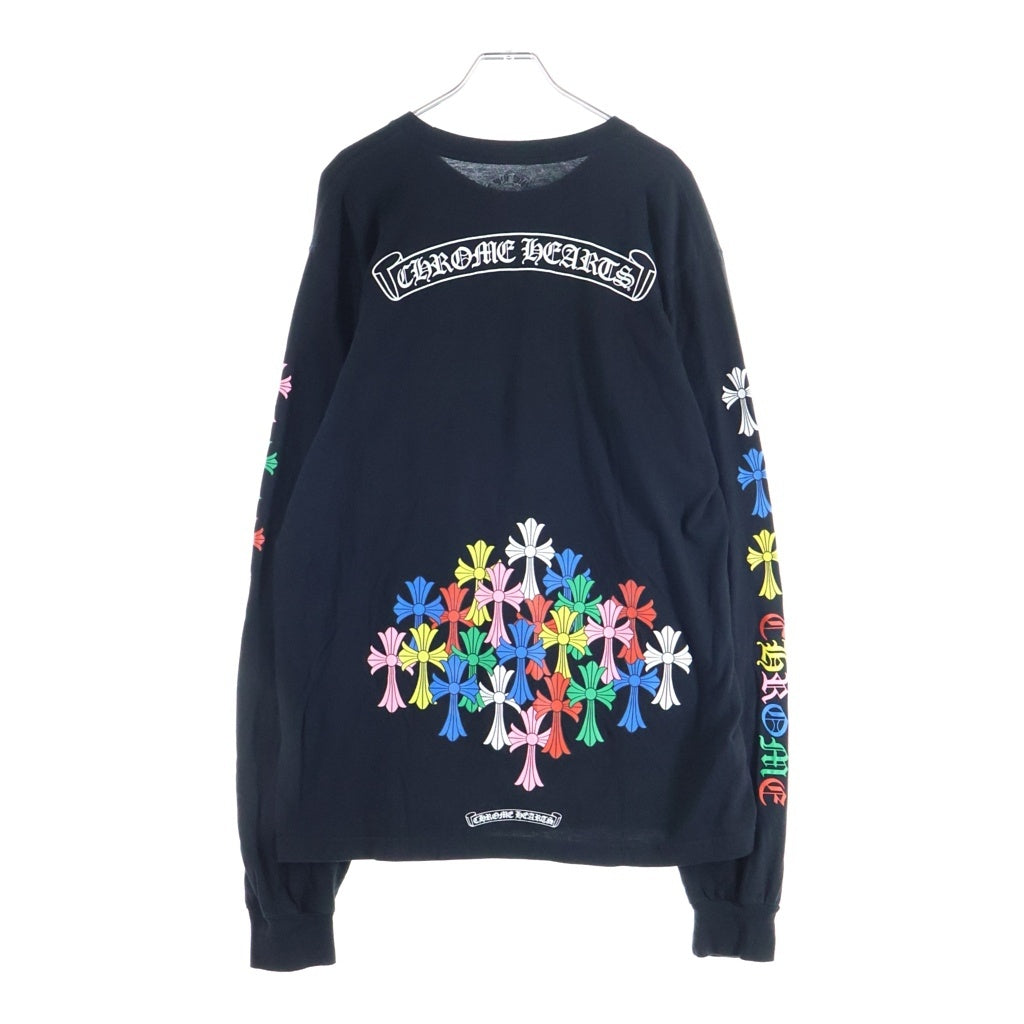 CHROME HEARTS(クロムハーツ) MLTCOL CEM CRS LS マルチセメタリークロスプリント長袖カットソー ブラック