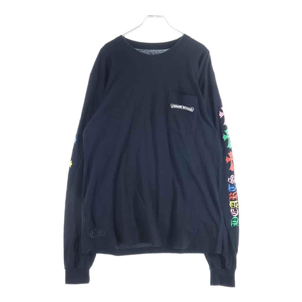 CHROME HEARTS(クロムハーツ) MLTCOL CEM CRS LS マルチセメタリークロスプリント長袖カットソー ブラック
