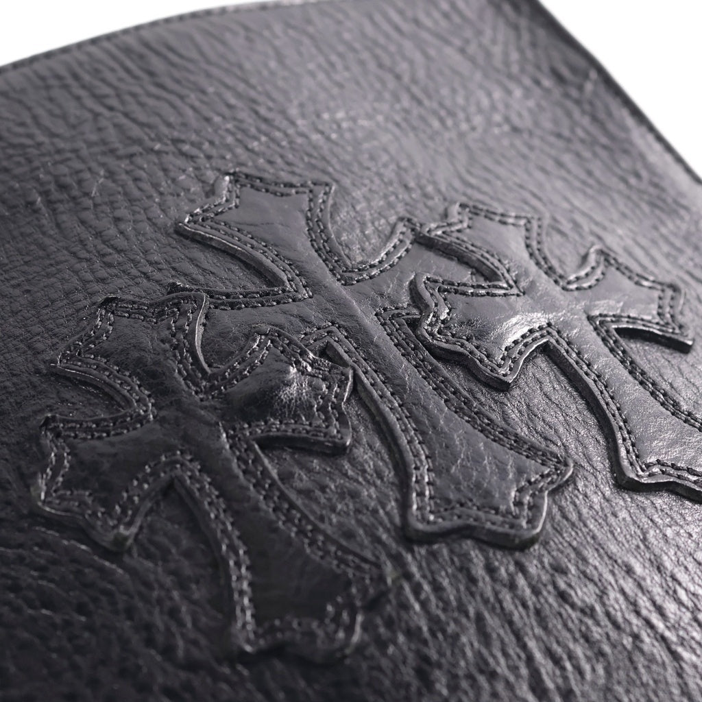 CHROME HEARTS(クロムハーツ) SQ PKT 3CEME CRS スクエアポケット 3クロスパッチスエードショルダーバッグ レディース
