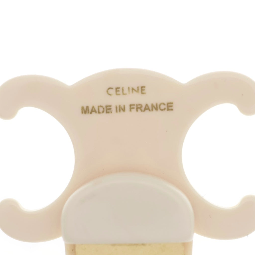 CELINE(セリーヌ) トリオンフ ラージ スナップ ヘアクリップ ピンク レディース