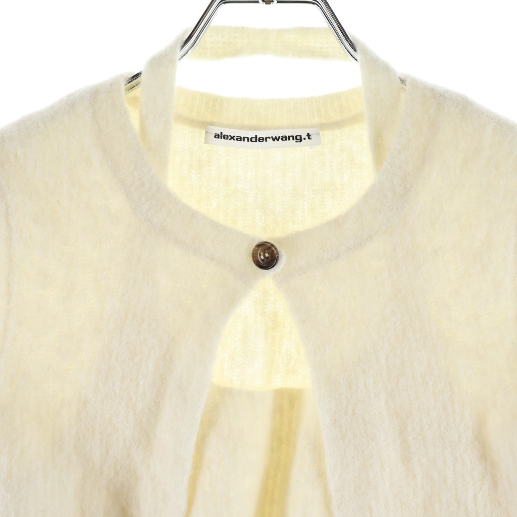 ALEXANDER WANG(アレキサンダーワン) Twinset Hybrid Halter Cardigan ツインセット アルパカ ショートスリーブニット ホワイト 4KC3221022