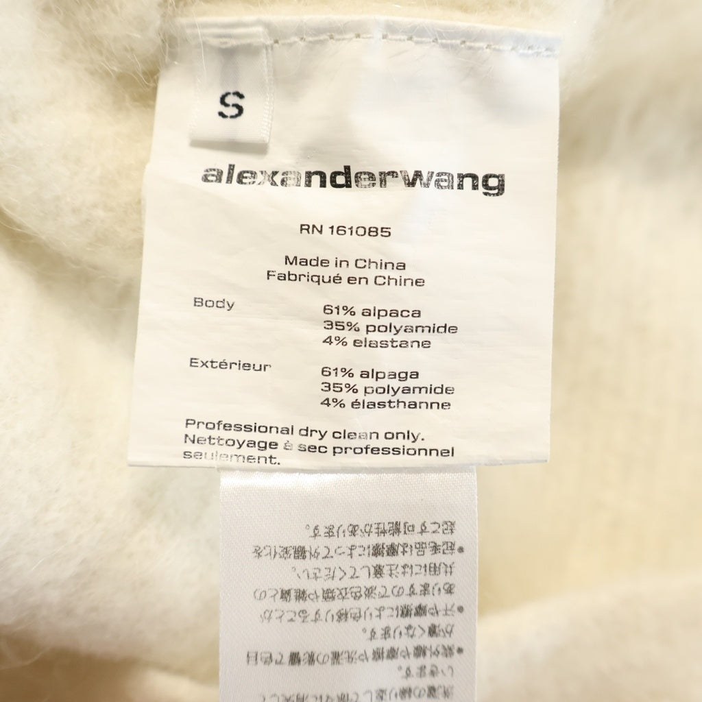 ALEXANDER WANG(アレキサンダーワン) Twinset Hybrid Halter Cardigan ツインセット アルパカ ショートスリーブニット ホワイト 4KC3221022