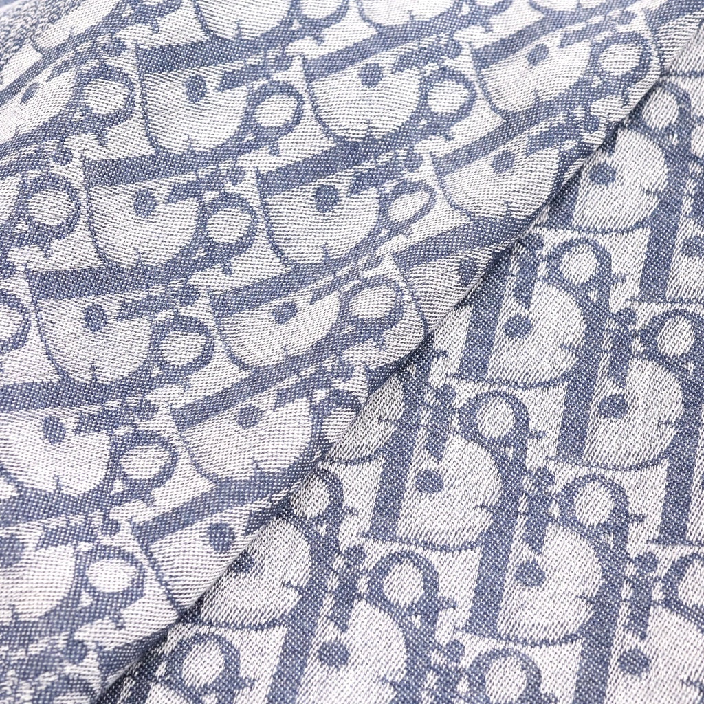 Christian Dior(クリスチャンディオール) Oblique Denim Shawl オブリーク ウールシルクカシミア 15DOB140I162 ストール ブルー レディース