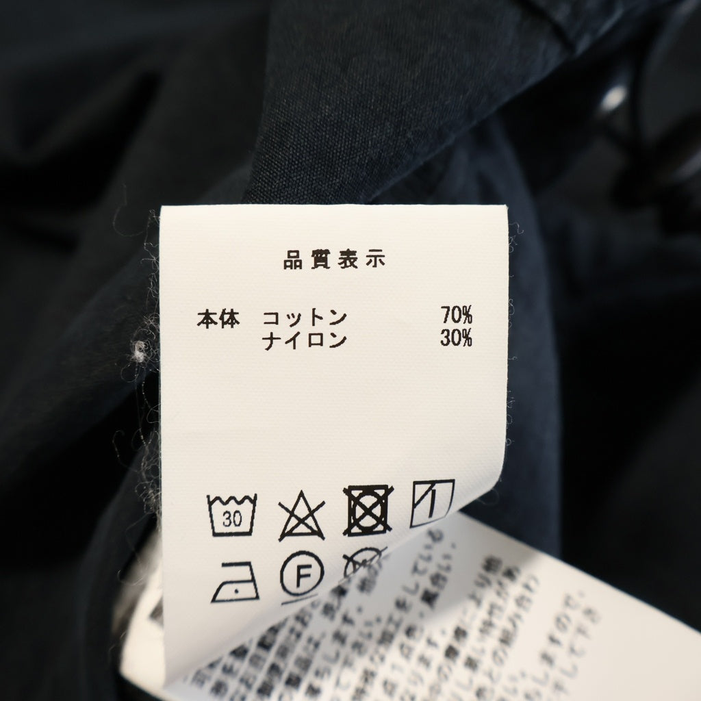 DESCENDANT(ディセンダント) MOLE HOODED LS SHIRT アノラックジャケット コットンナイロン ネイビー