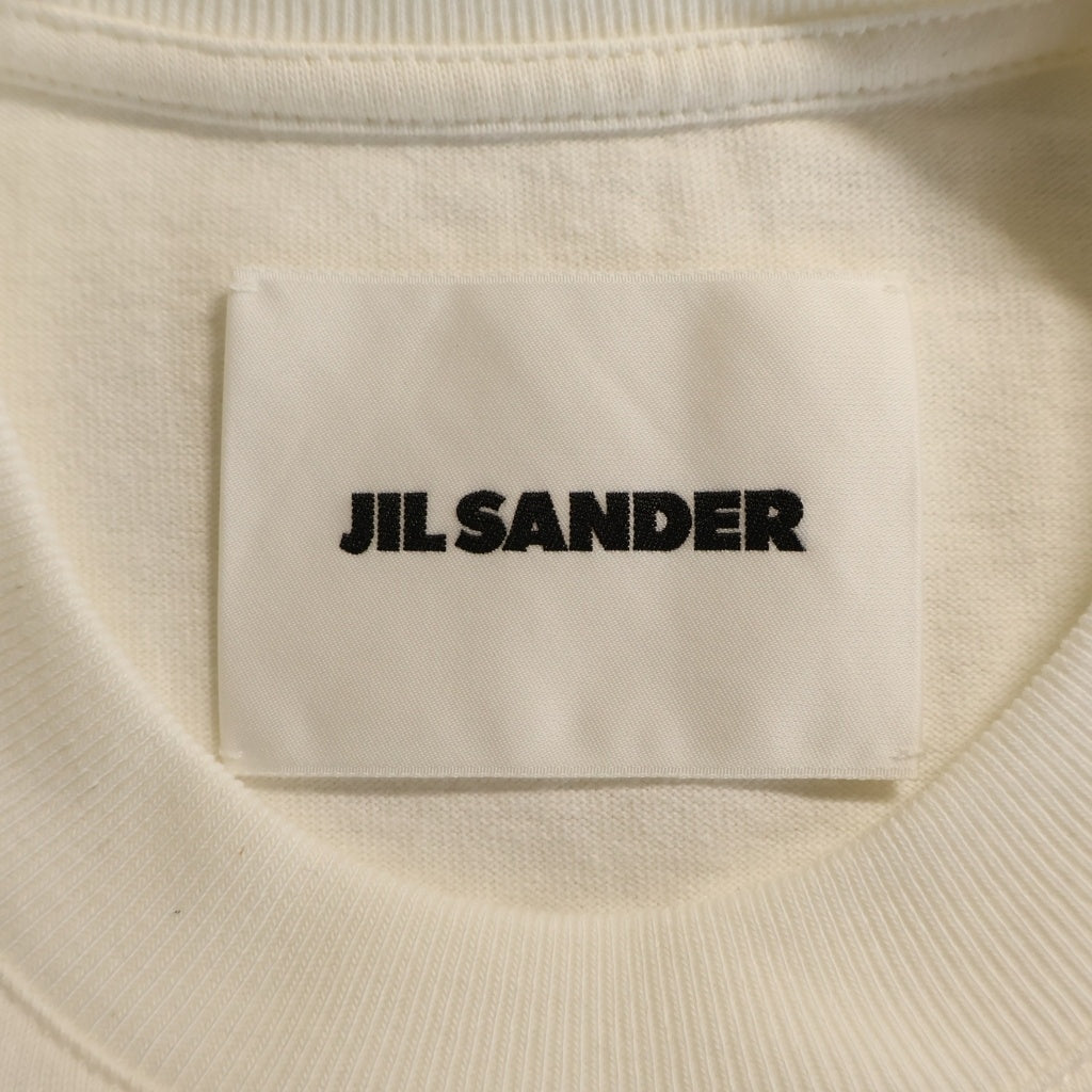 JIL SANDER(ジルサンダー) T-SHIRT CN SS STIFF LIGHTWEIGHT COTTON JERSEY オーバーサイズフィット クルーネックTシャツ ホワイト