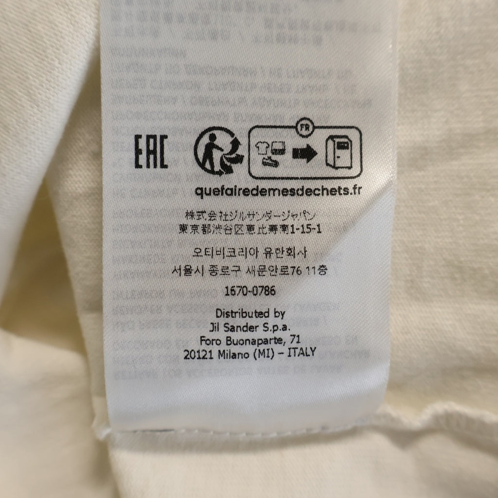 JIL SANDER(ジルサンダー) T-SHIRT CN SS STIFF LIGHTWEIGHT COTTON JERSEY オーバーサイズフィット クルーネックTシャツ ホワイト