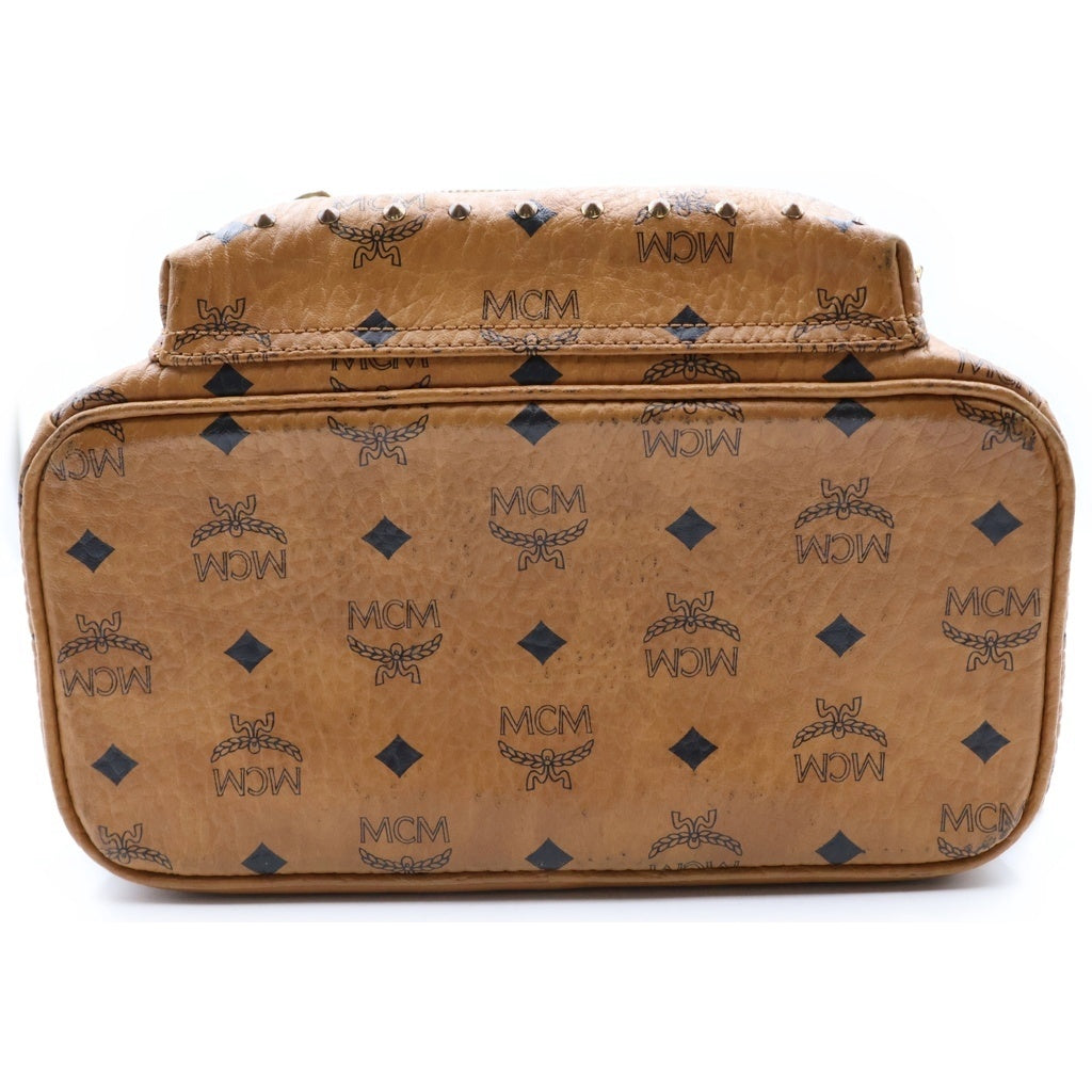 MCM(エム シー エム) スターク スタッズアウトライン付 ヴィセトス バックパック リュックサック MMK8AVE61CO001 ブラウン レディース