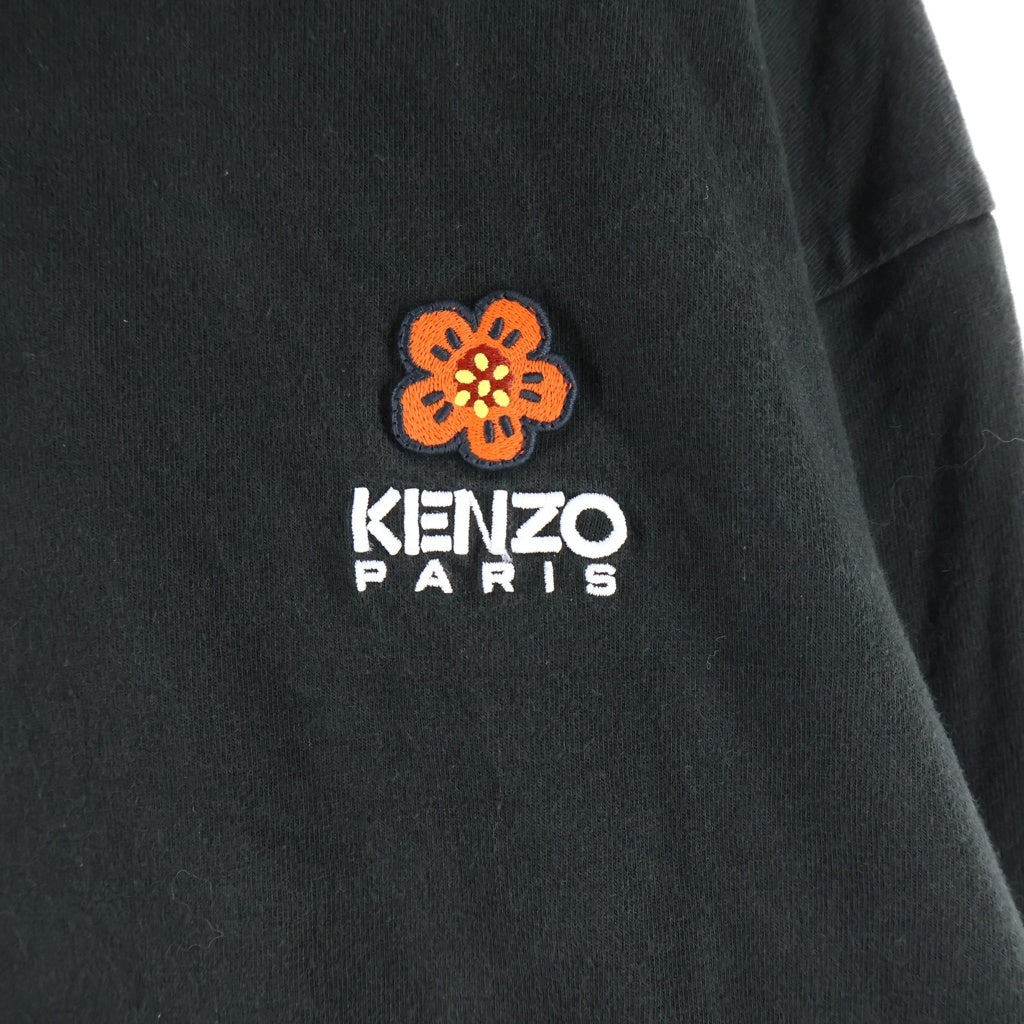 KENZO(ケンゾー) 24SS Boke Flower Crest エンブロイダリー ロングスリーブ Tシャツ FE55TS1854SG ブラック