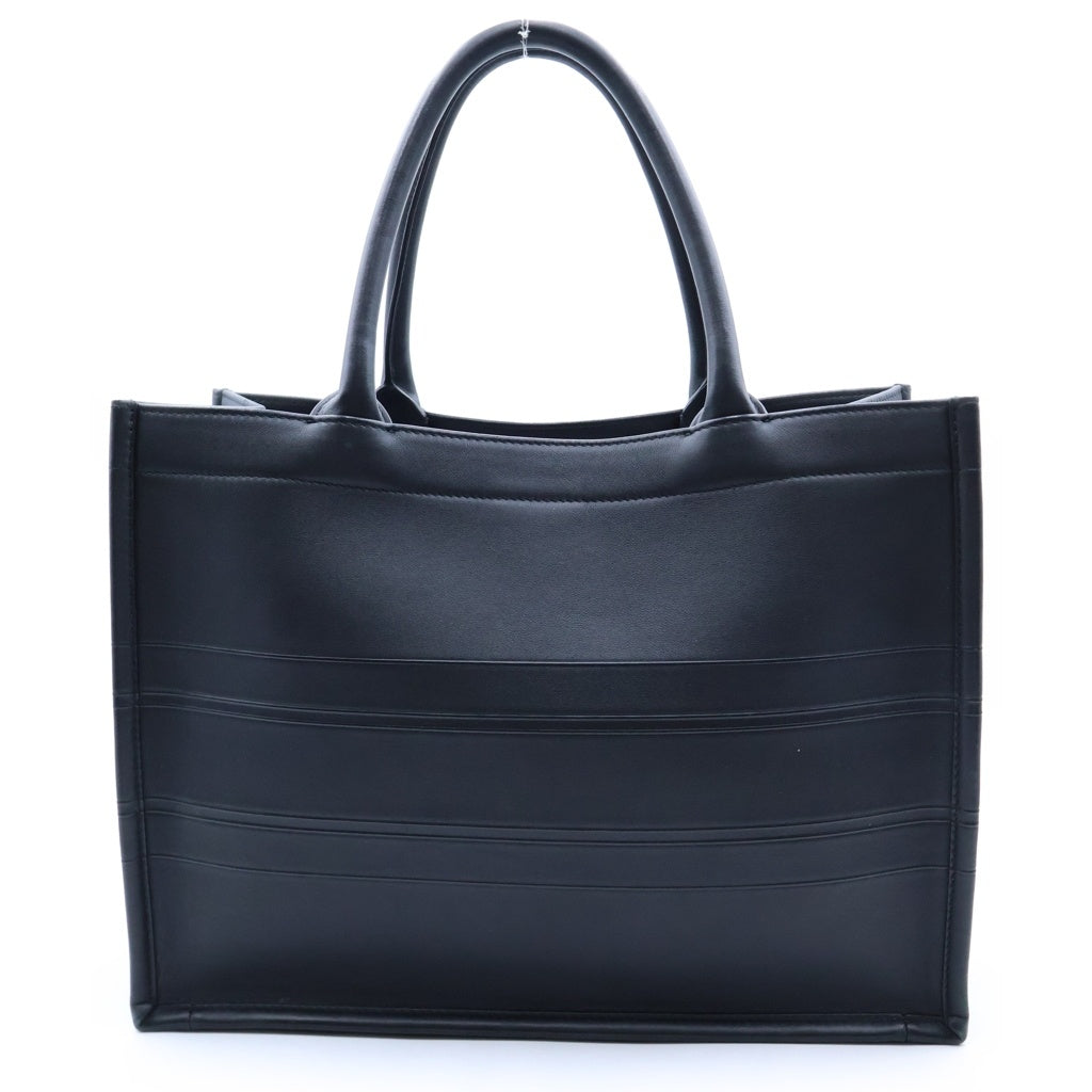 Christian Dior(クリスチャンディオール) ブックトート ミディアム ハンドバッグ ブラック レザー レディース