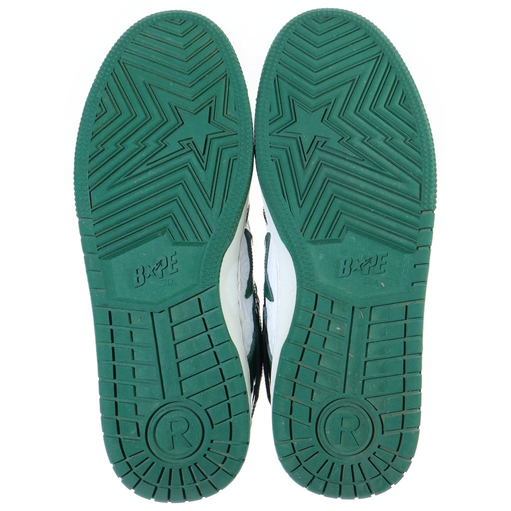 A BATHING APE(アベイシングエイプ) BAPESTA ベイプスタ SK8 STA #5 Luxury Sport Monogram ラグジュアリースポーツモノグラム ローカットスニーカー 26.5cm/US8.5 グリーン