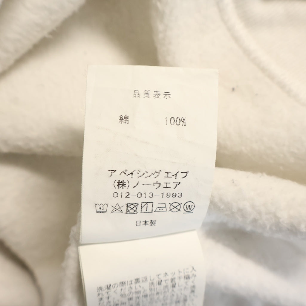 A BATHING APE(アベイシングエイプ) YEAR OF THE DRAGON イヤーオブザドラゴン 辰年記念 クルーネックスウェット ホワイト 001SWK201004F