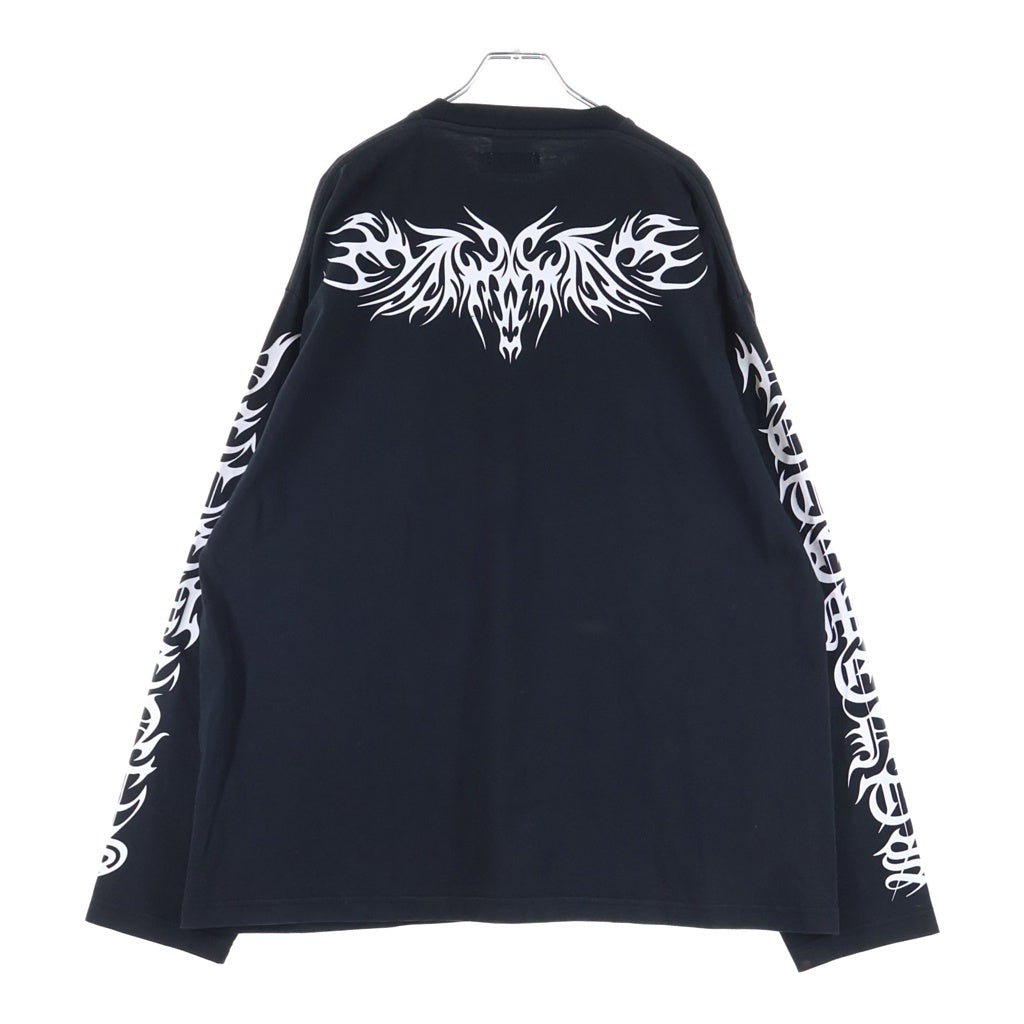 VETEMENTS(ヴェトモン) 21AW GOTHIC LOGO LONGSLEEVE ゴシックロゴ UA52TR590B ロングスリーブカットソー ブラック