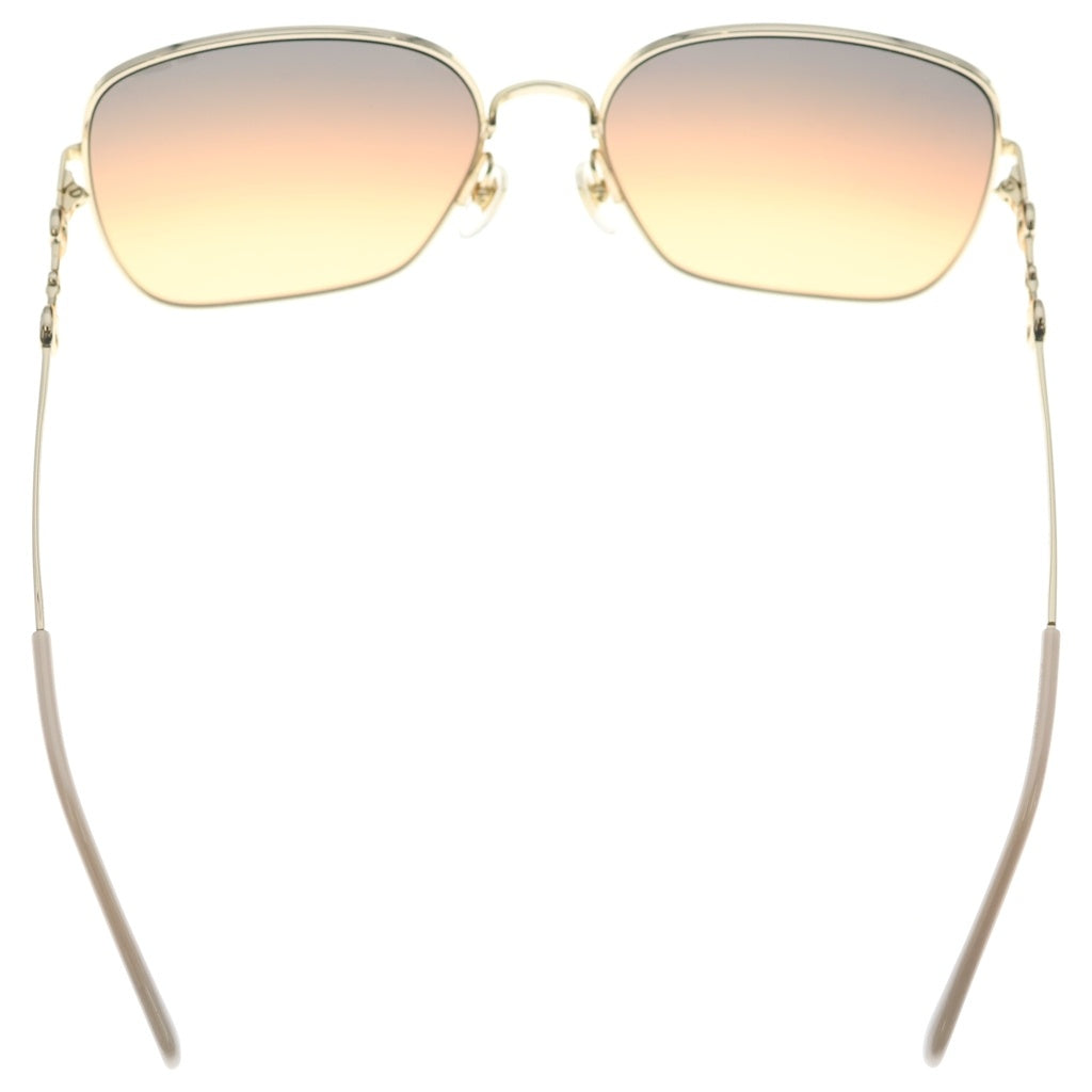 GUCCI(グッチ) スクエア ホースビット グラデーションサングラス ゴールド×ブラウン 61□18‐140 GG0879S