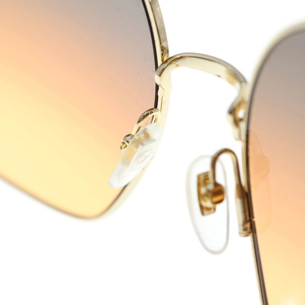 GUCCI(グッチ) スクエア ホースビット グラデーションサングラス ゴールド×ブラウン 61□18‐140 GG0879S