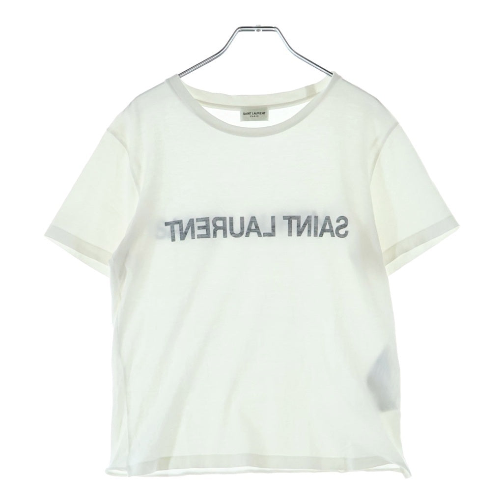 SAINT LAURENT PARIS(サンローランパリ) 23SS REVERSE LOGO T-SHIRT クルーネックTシャツ ホワイト 655234