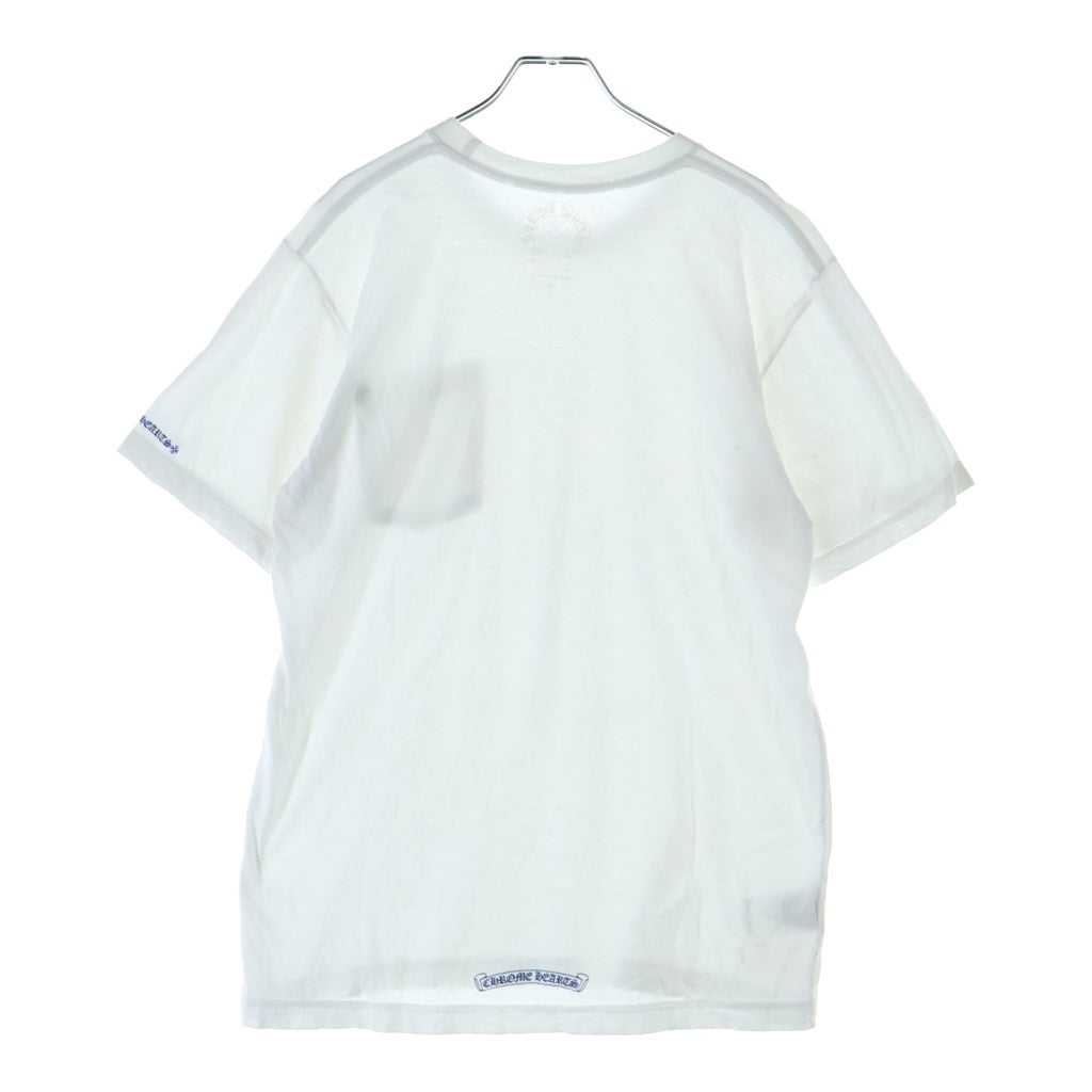 CHROME HEARTS(クロムハーツ) 25SS Neck Logo Neon Blue ネックロゴ クルーネックTシャツ ホワイト